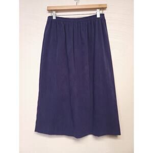 Vintage Leslie Fay Skirt Size 12 Purple Womens Business Strait Elastic Suit